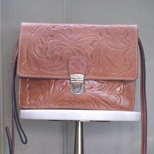 Patricia Nash LOCRI, tooled leather crossbody handbag